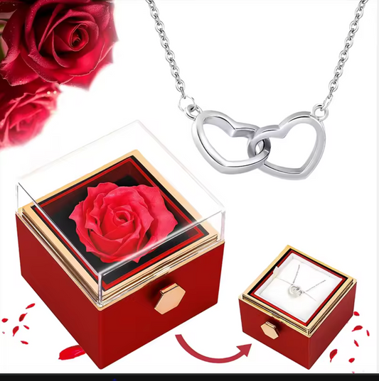Eternal Rose Heart Necklace