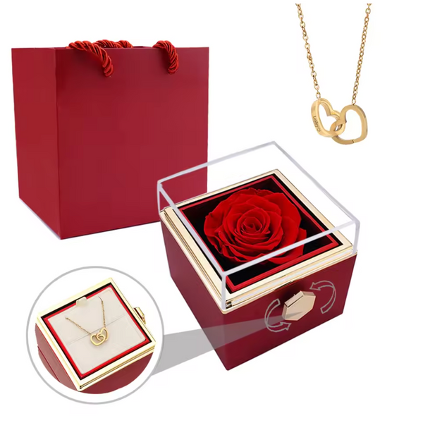 Eternal Rose Heart Necklace